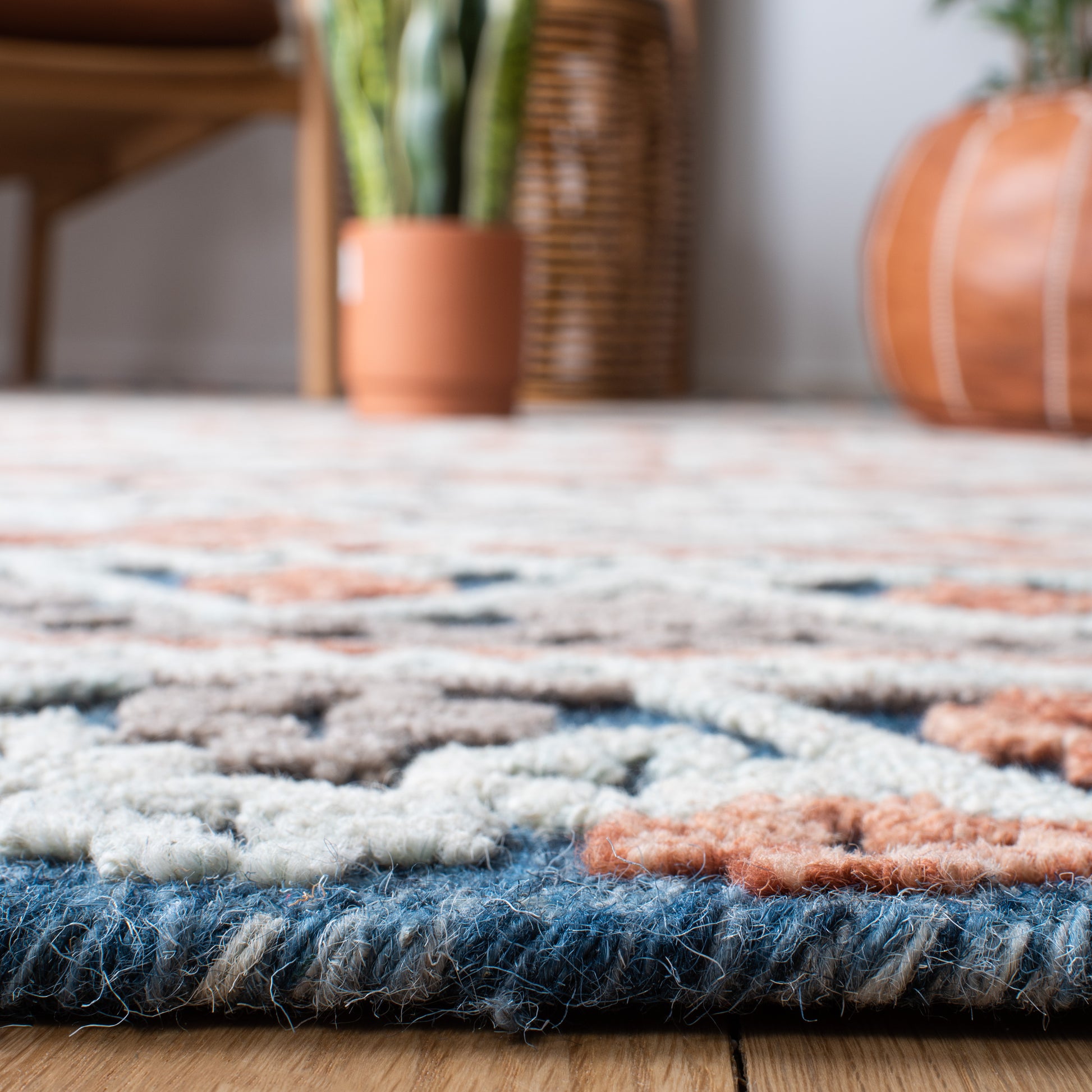 Safavieh Aspen Apn530M Blue/Orange Area Rug