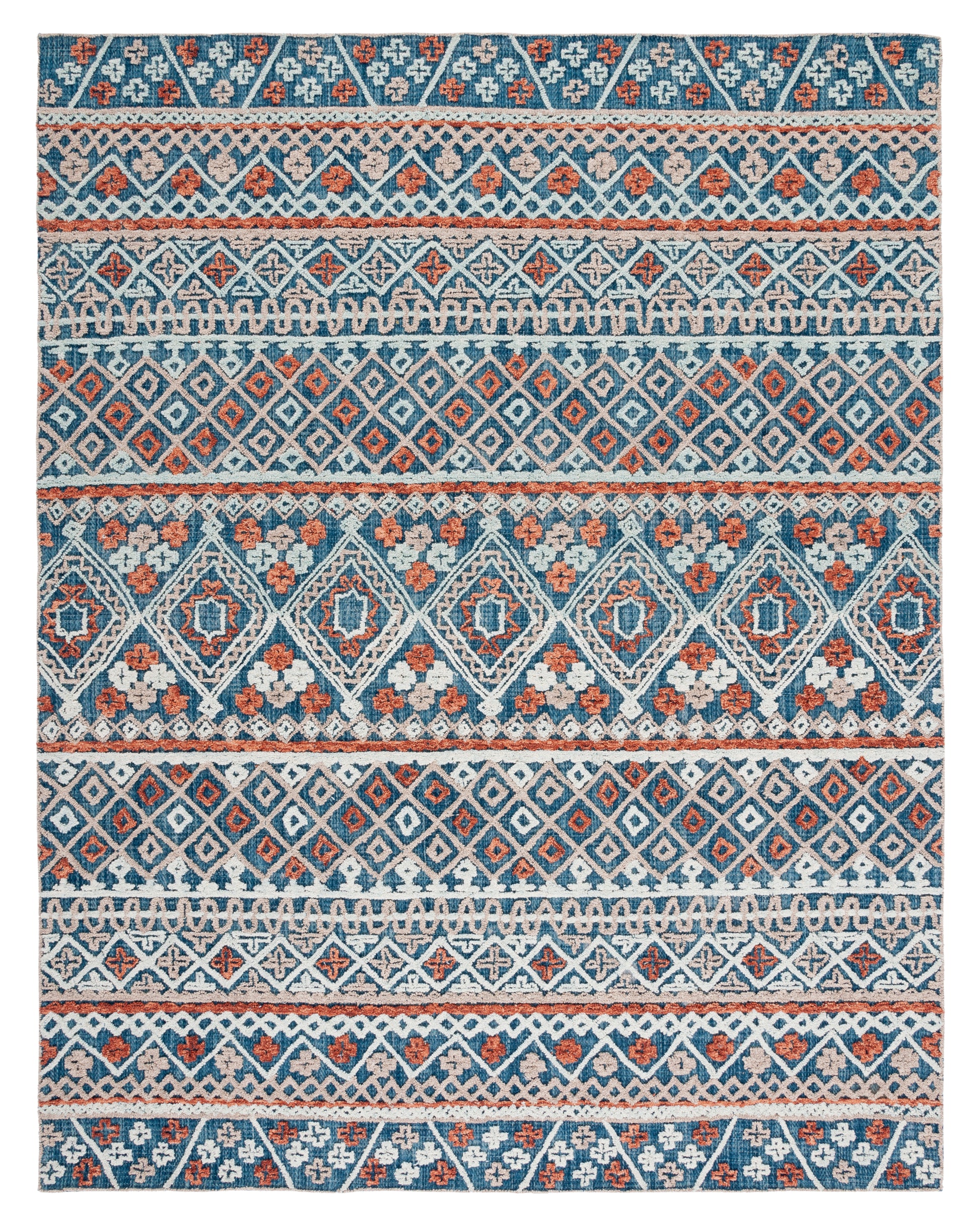 Safavieh Aspen Apn530M Blue/Orange Area Rug