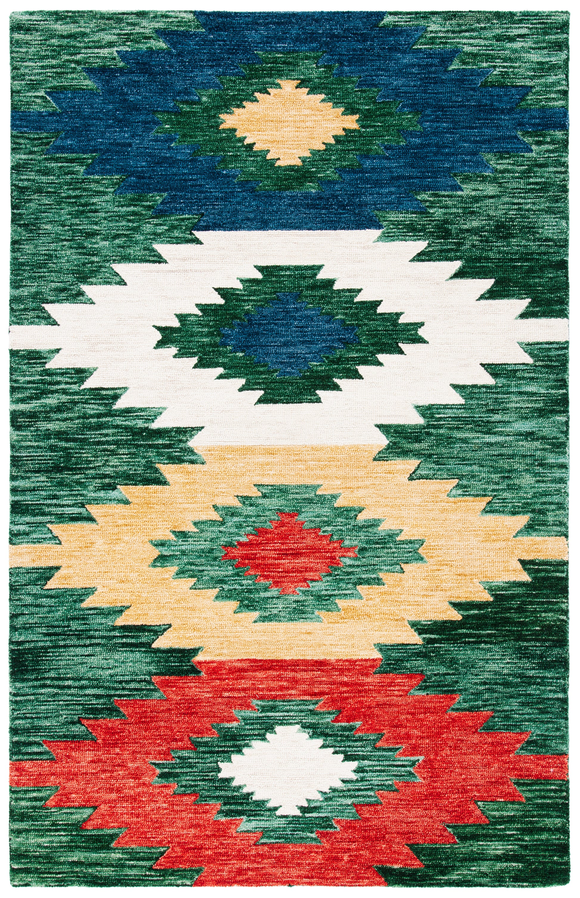 Safavieh Aspen Apn704Y Green/Red Area Rug