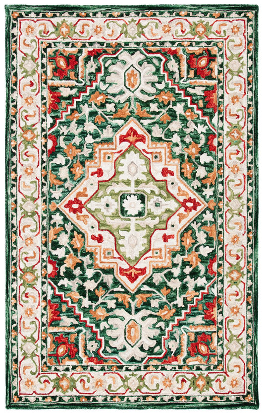 Safavieh Aspen Apn705Q Green/Red Area Rug