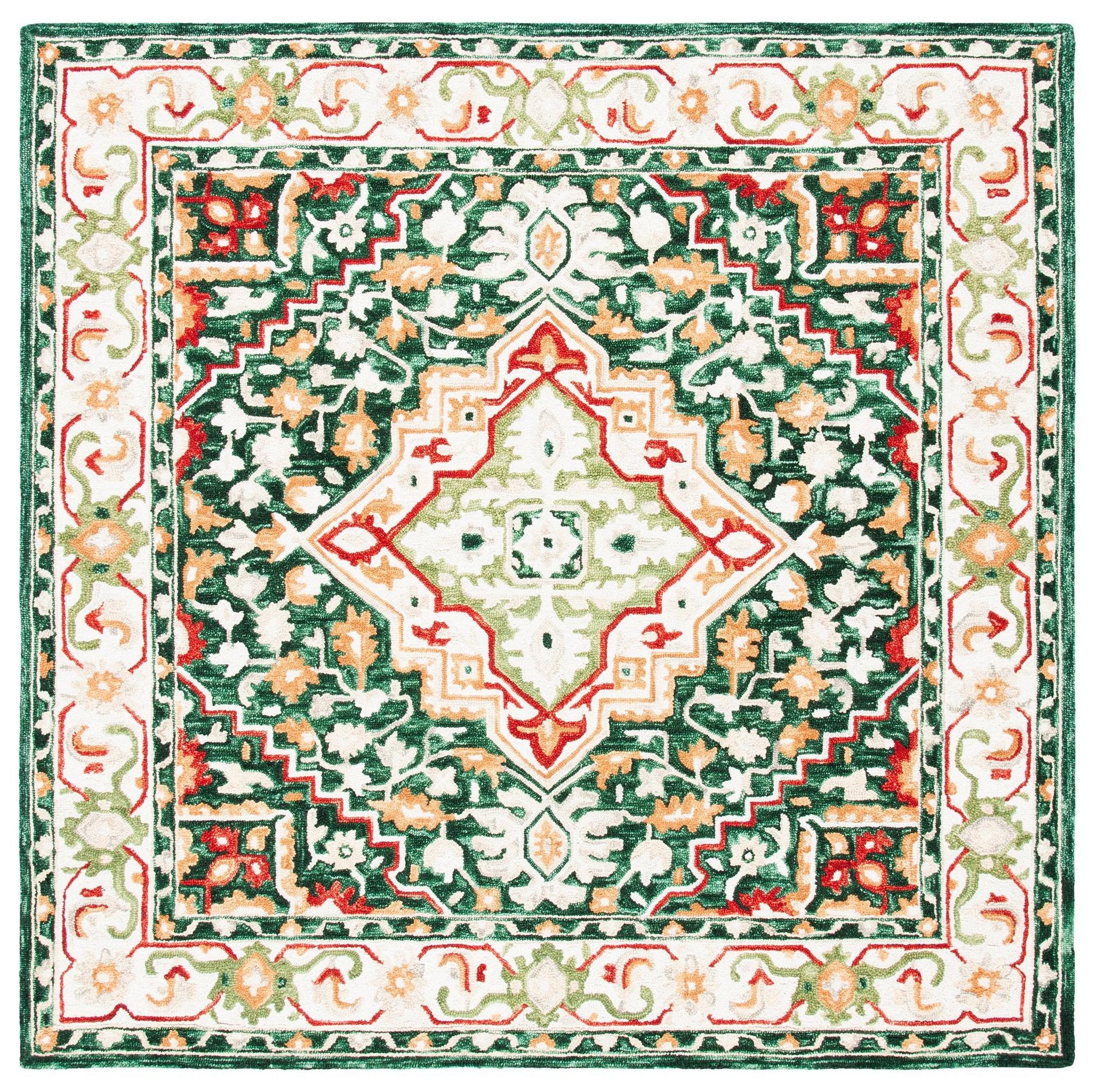 Safavieh Aspen Apn705Q Green/Red Area Rug