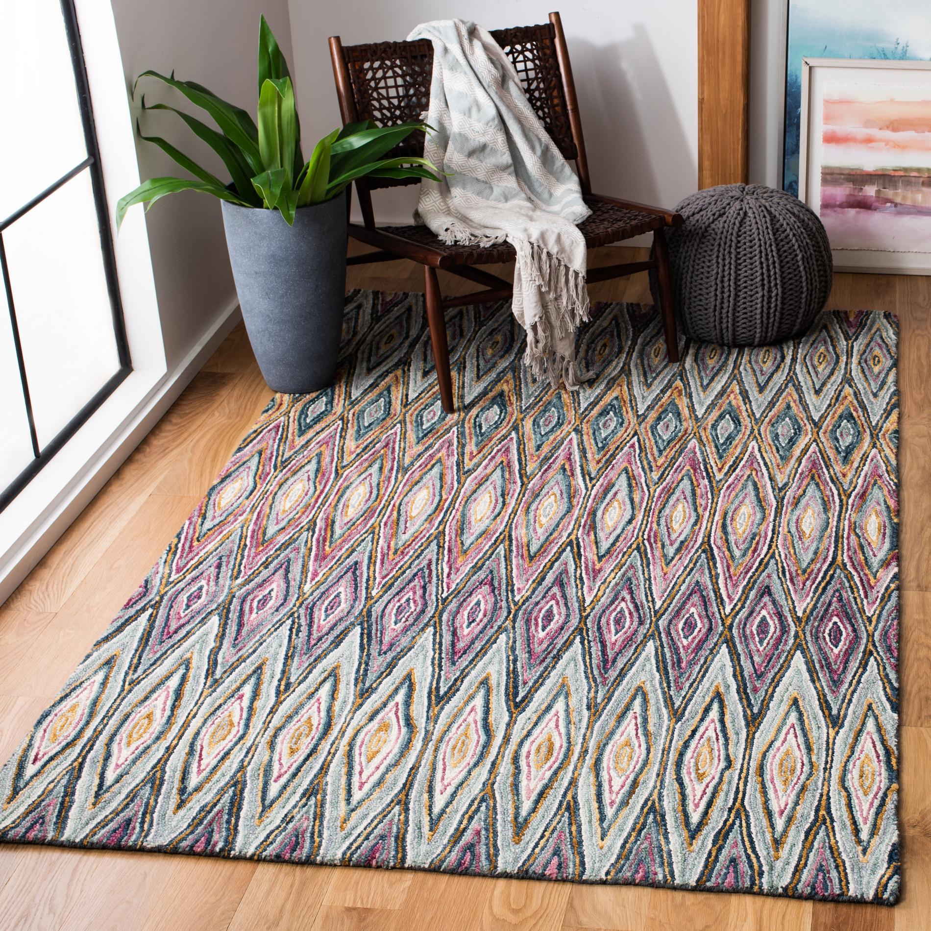 Safavieh Aspen Apn805M Blue/Pink Area Rug