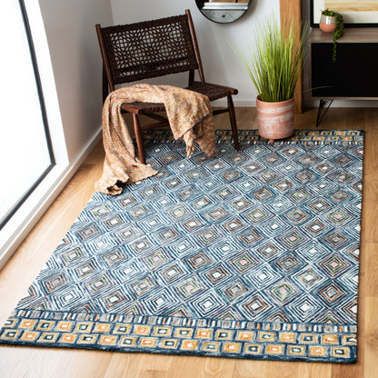 Safavieh Aspen Apn810M Blue/Gold Area Rug