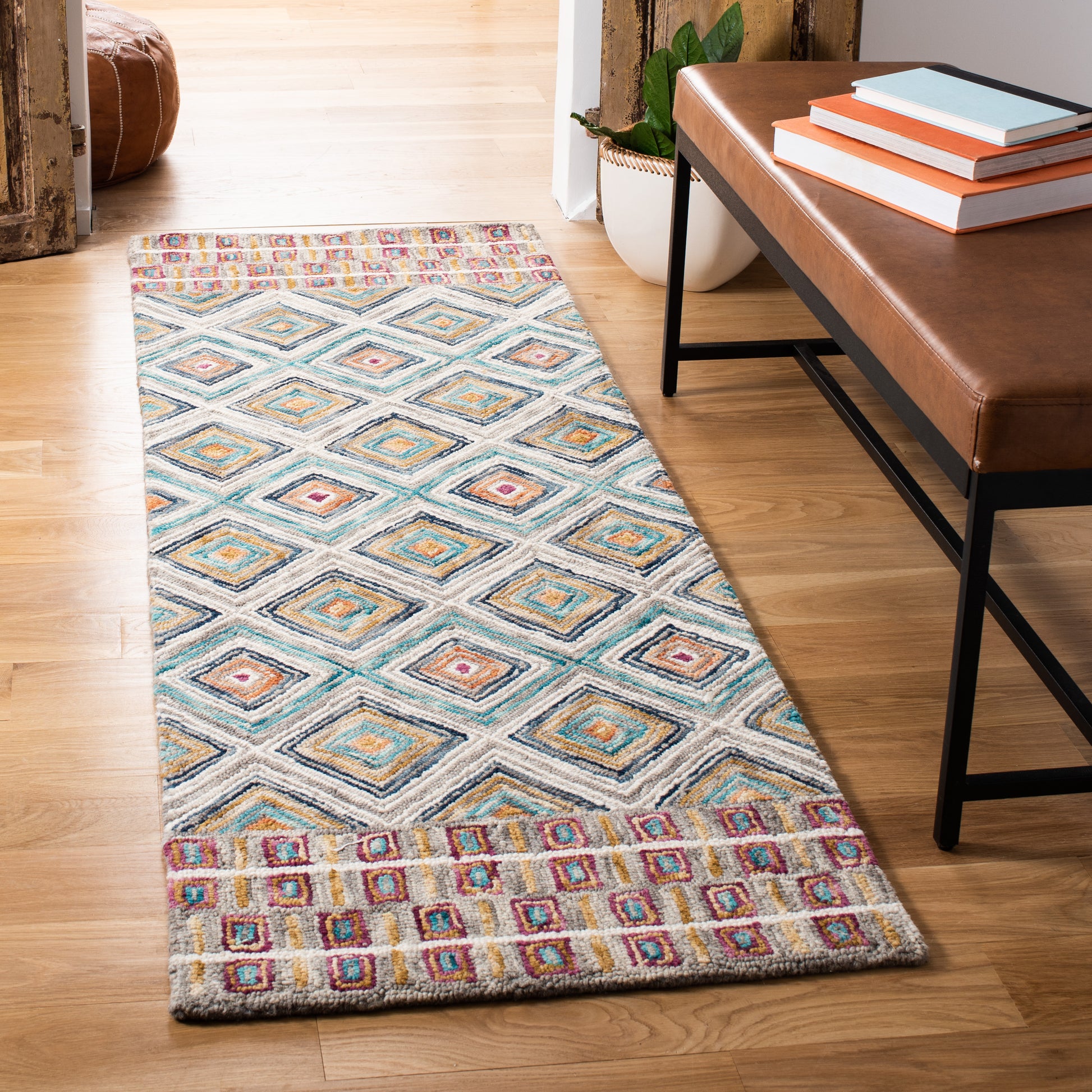 Safavieh Aspen Apn812Y Green/Red Area Rug