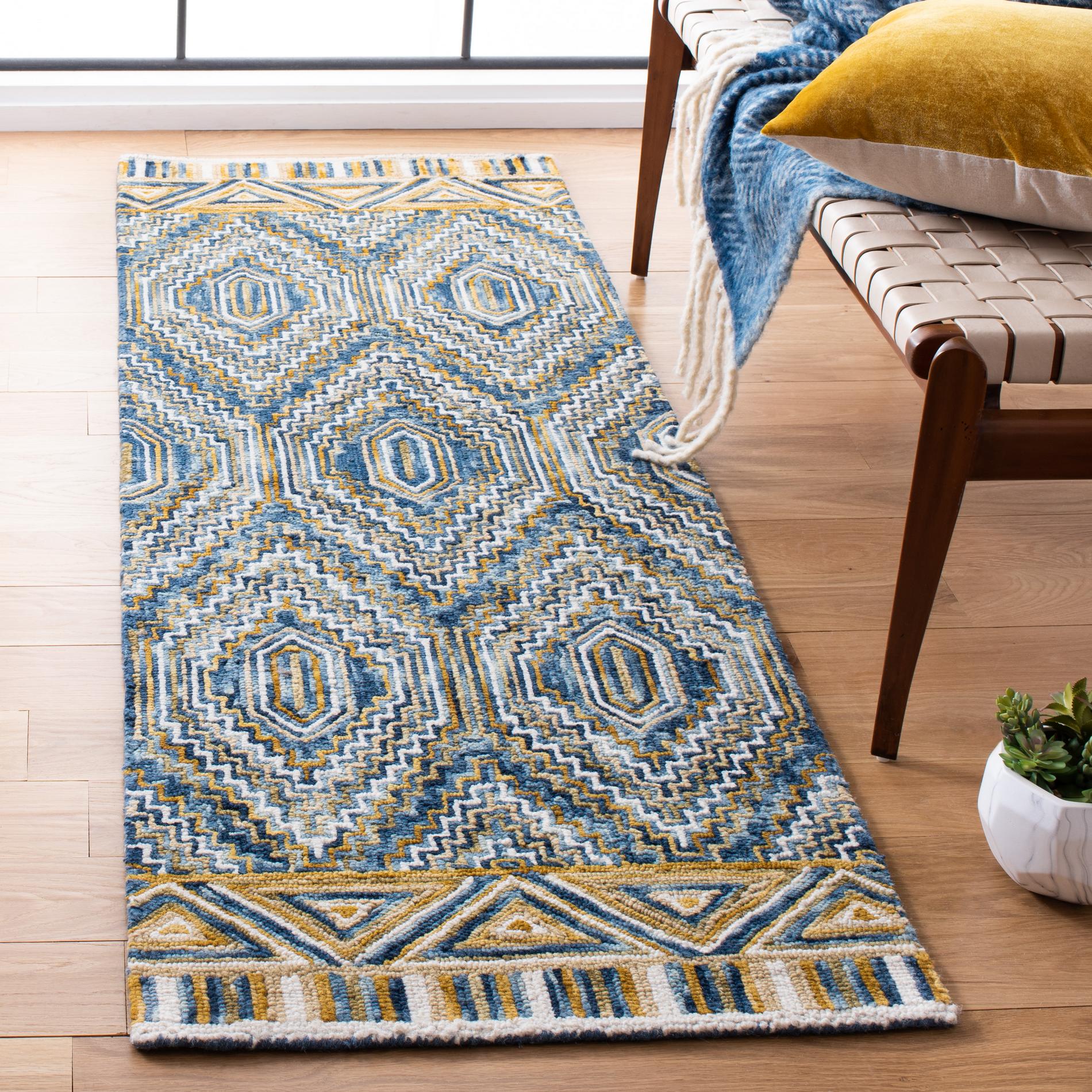 Safavieh Aspen Apn822M Blue/Gold Area Rug