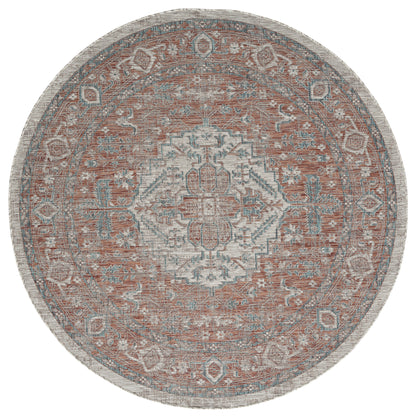 Kaleen Arelow Are01-53 Paprika, Teal, Gray, White Area Rug