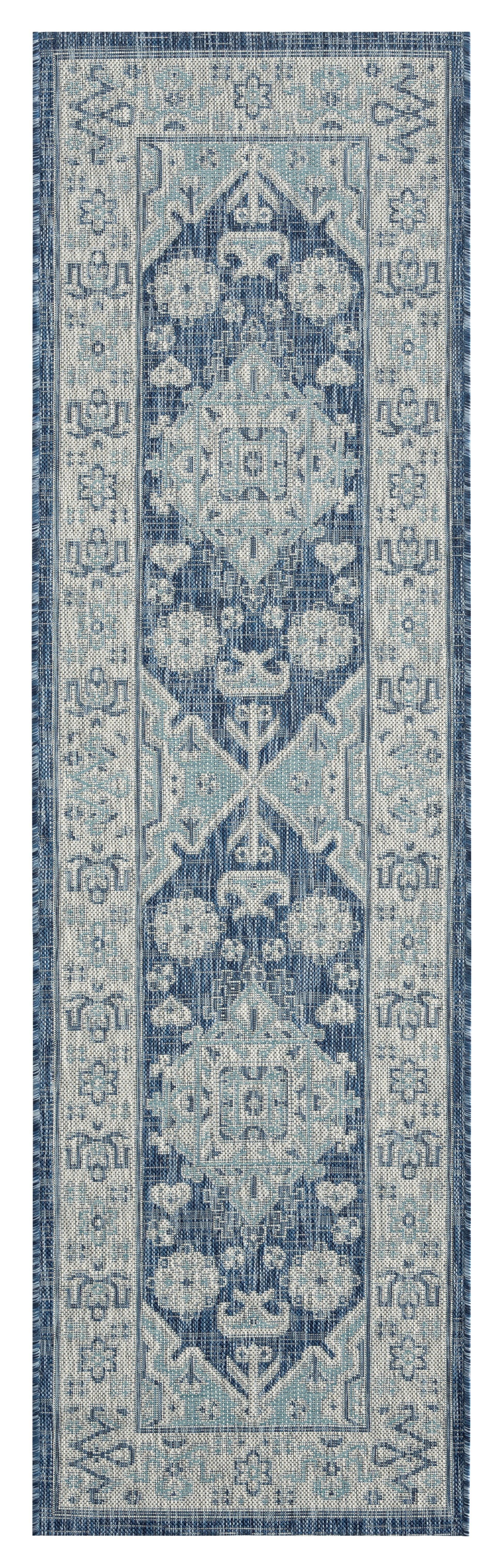 Kaleen Arelow Are02-22 Navy, Teal, Gray, White Area Rug
