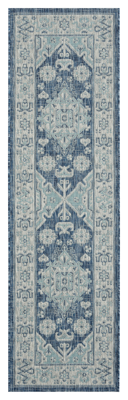 Kaleen Arelow Are02-22 Navy, Teal, Gray, White Area Rug