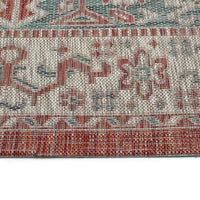 Kaleen Arelow Are02-53 Paprika, Teal, Gray, White Area Rug