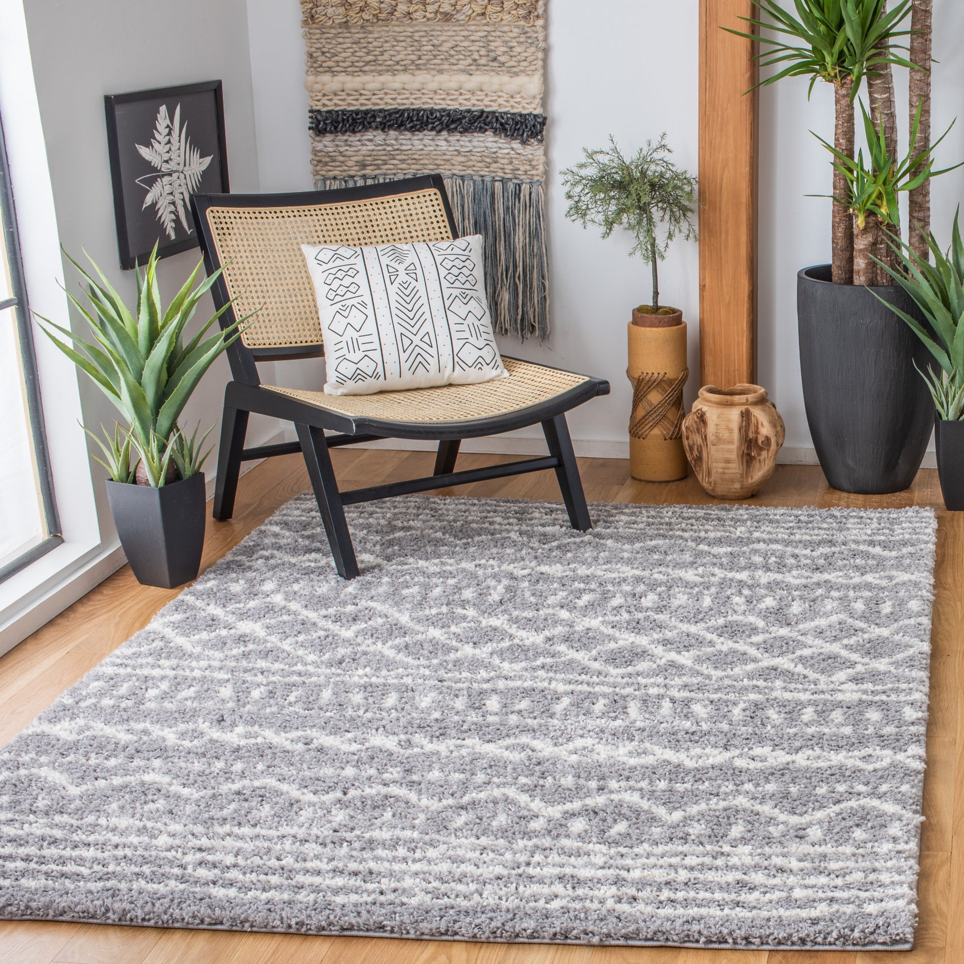 Safavieh Arizona Shag Asg741G Grey/Ivory Area Rug