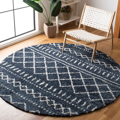 Safavieh Arizona Shag Asg741L Slate Blue/Ivory Area Rug