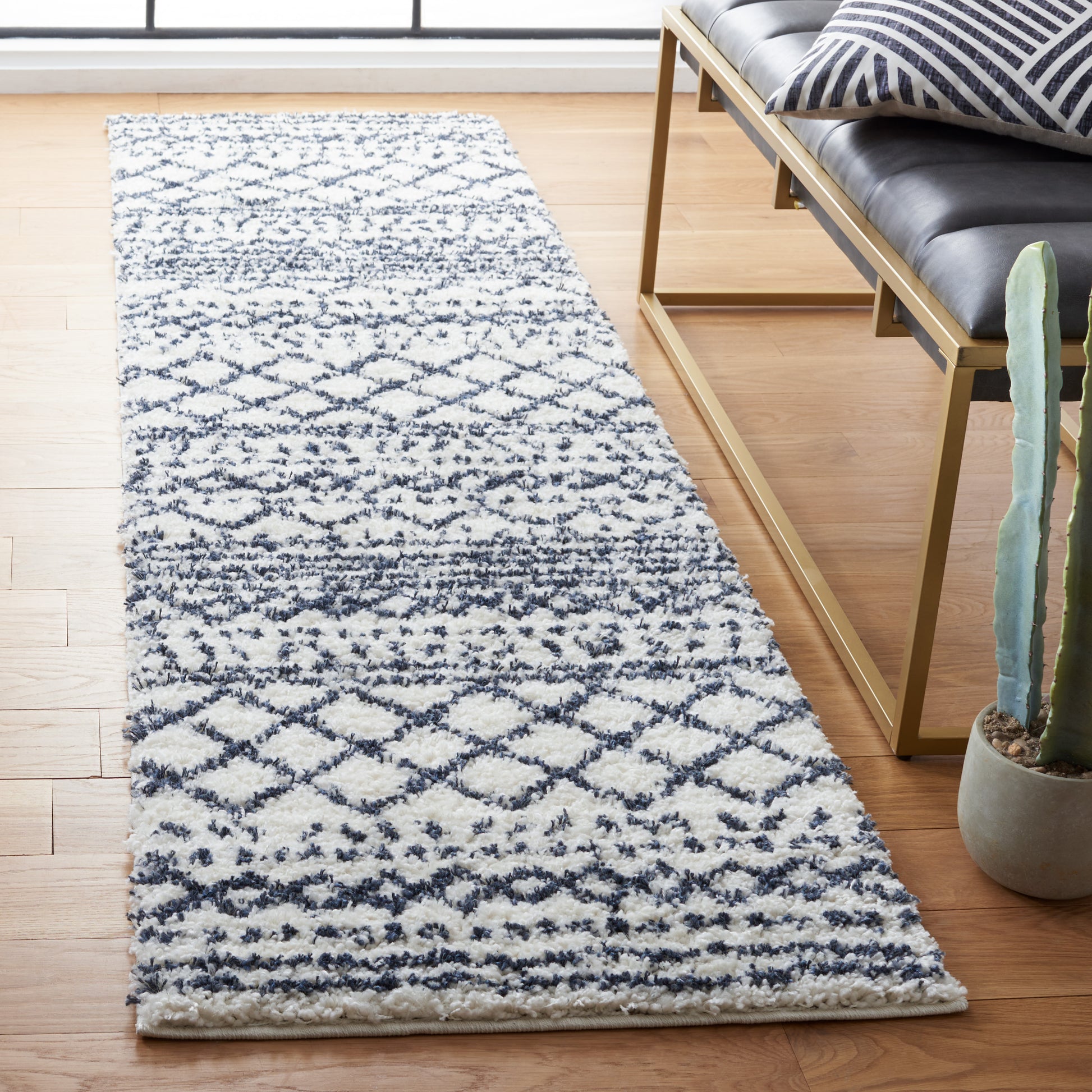 Safavieh Arizona Shag Asg741M Ivory/Slate Area Rug