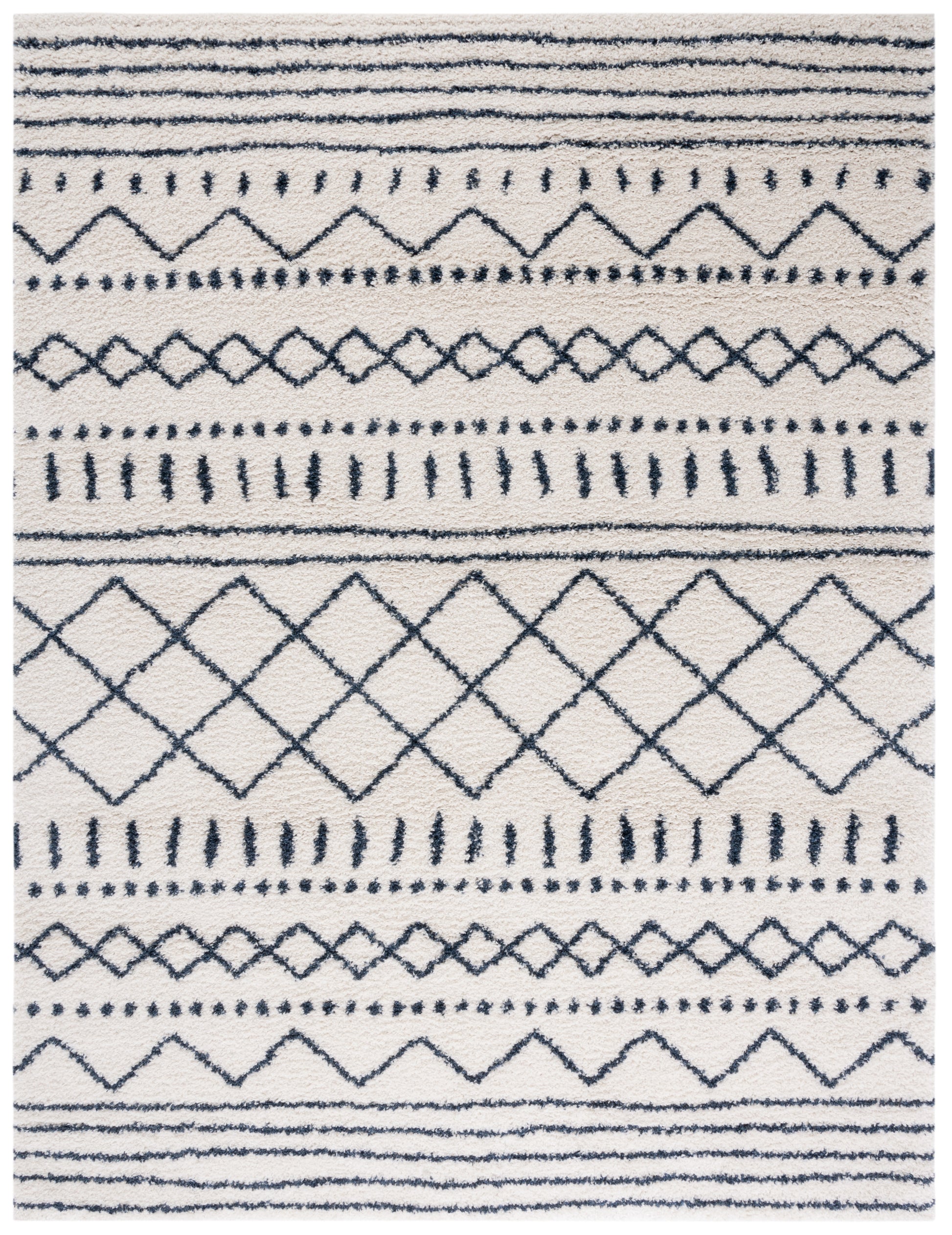 Safavieh Arizona Shag Asg741M Ivory/Slate Area Rug