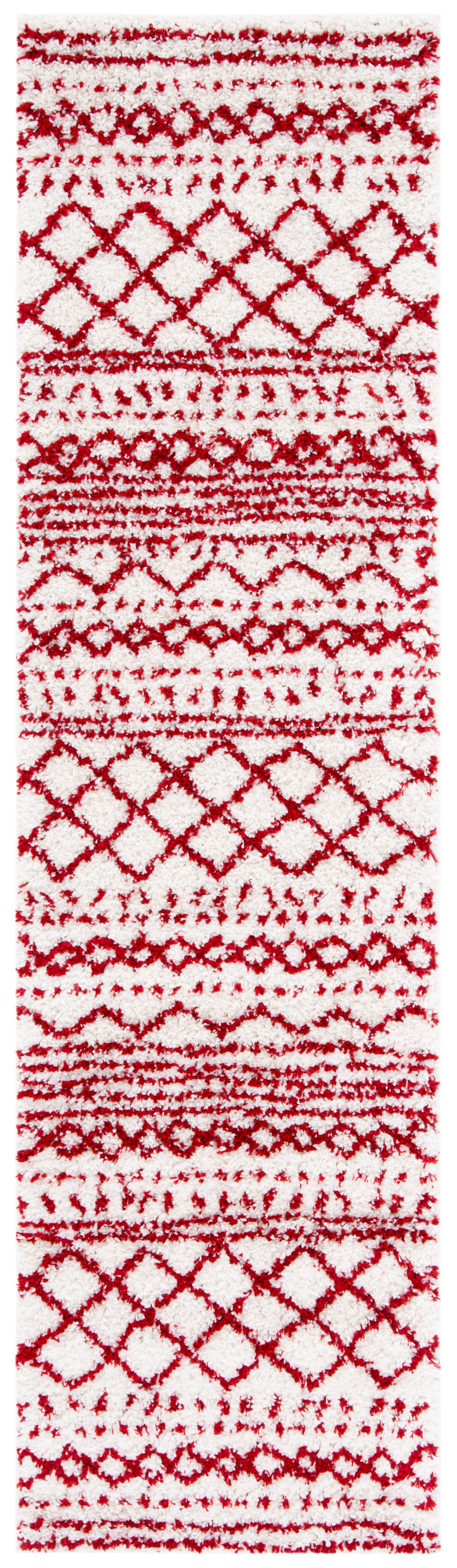 Safavieh Arizona Shag Asg741P Ivory/Red Area Rug