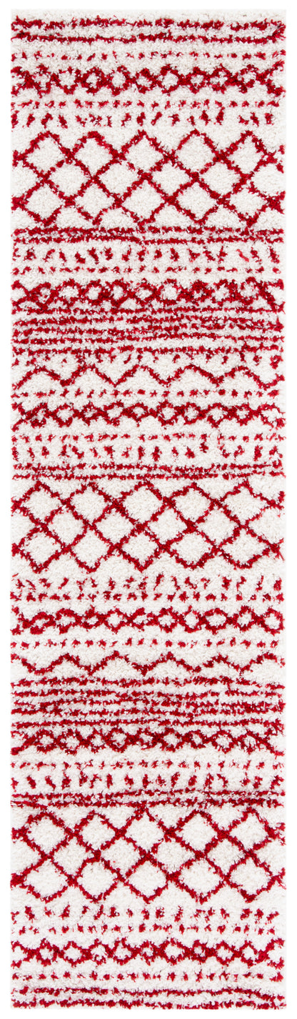 Safavieh Arizona Shag Asg741P Ivory/Red Area Rug