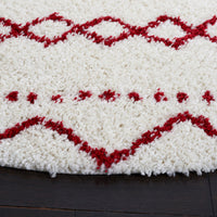 Safavieh Arizona Shag Asg741P Ivory/Red Area Rug