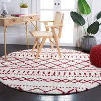 Safavieh Arizona Shag Asg741P Ivory/Red Area Rug