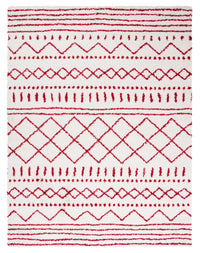 Safavieh Arizona Shag Asg741P Ivory/Red Area Rug