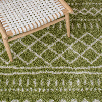 Safavieh Arizona Shag Asg741X Green/Ivory Area Rug