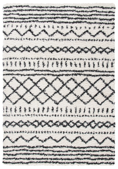 Safavieh Arizona Shag Asg741Z Ivory/Black Area Rug