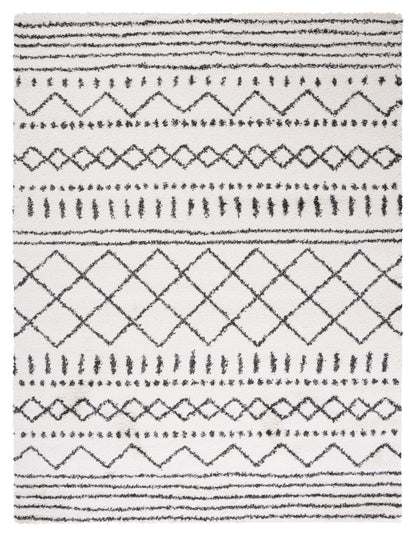 Safavieh Arizona Shag Asg741Z Ivory/Black Area Rug