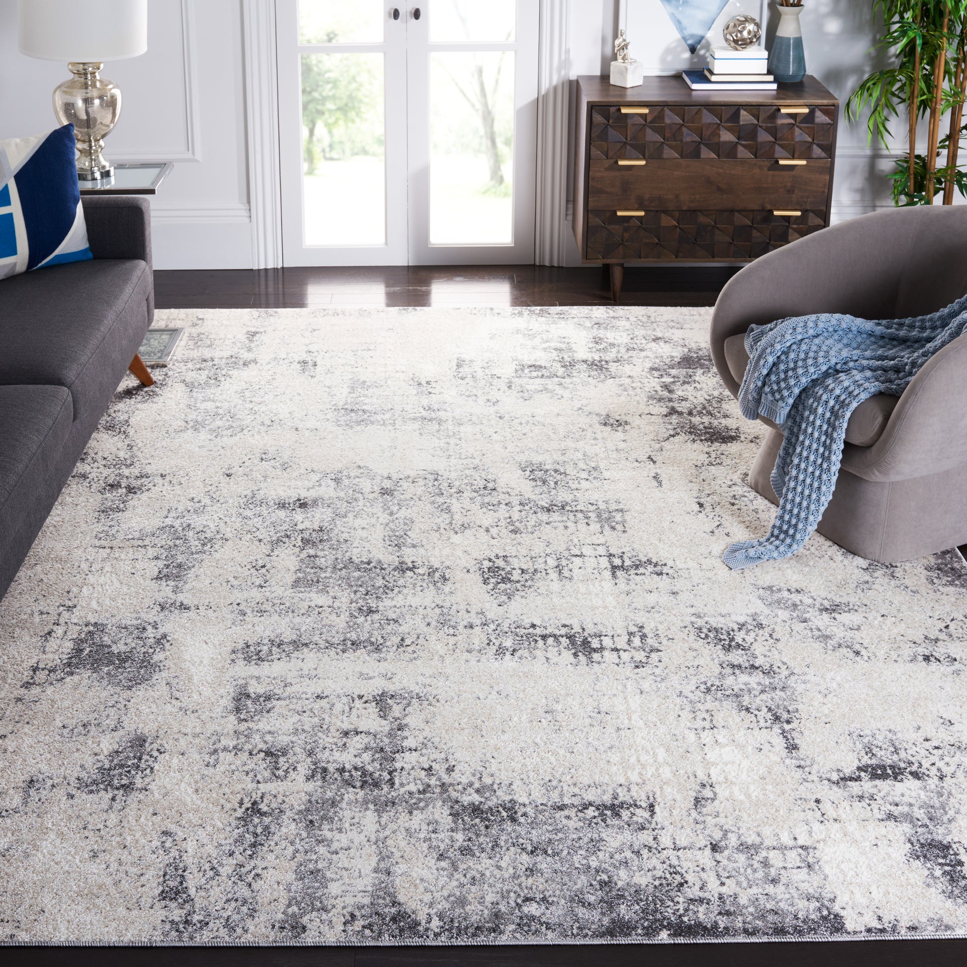 Safavieh Aston Asn704A Ivory/Grey Area Rug