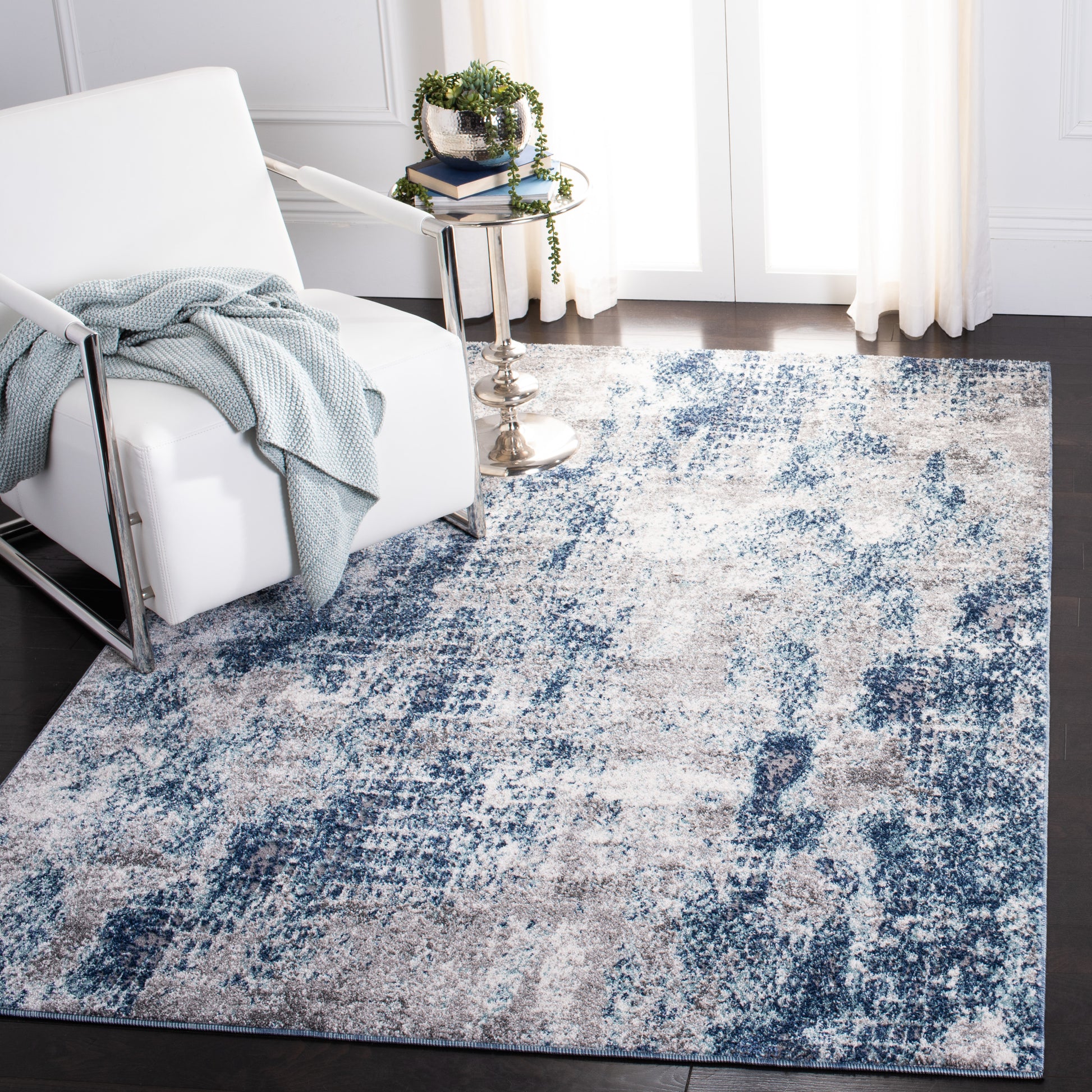 Safavieh Aston Asn704N Navy/Grey Area Rug