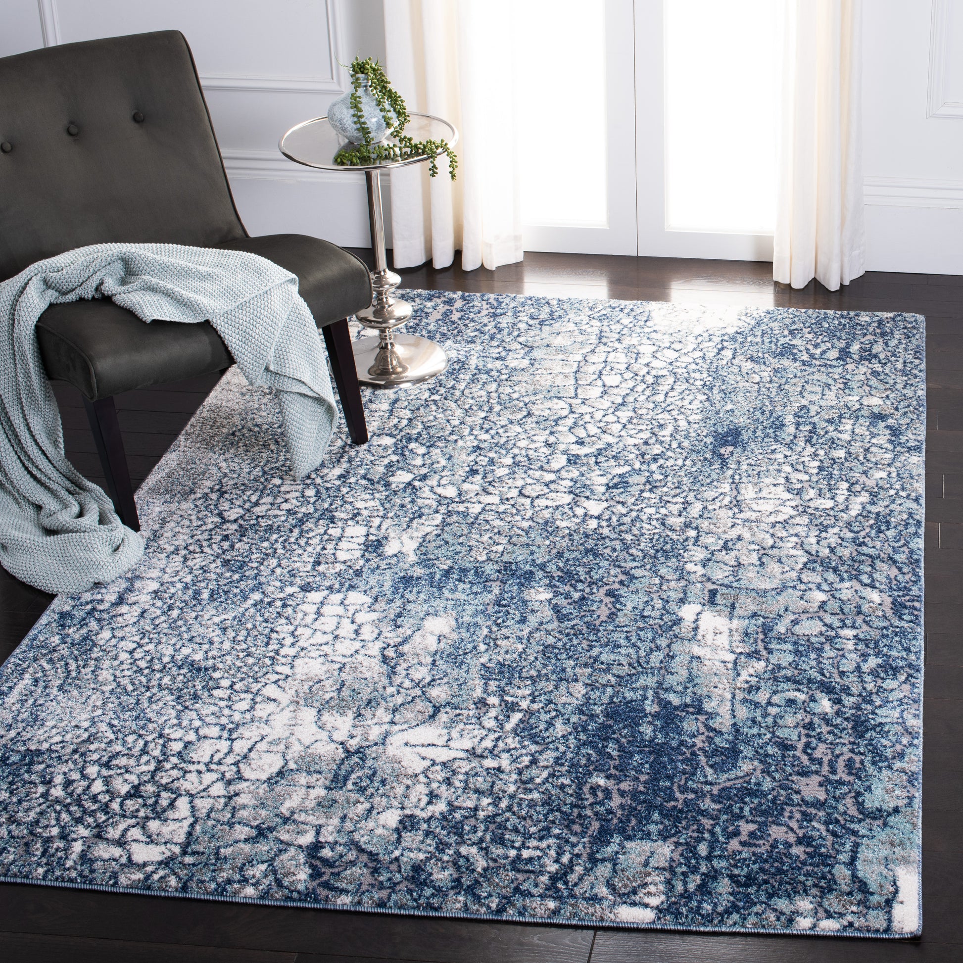 Safavieh Aston Asn706N Navy/Grey Area Rug