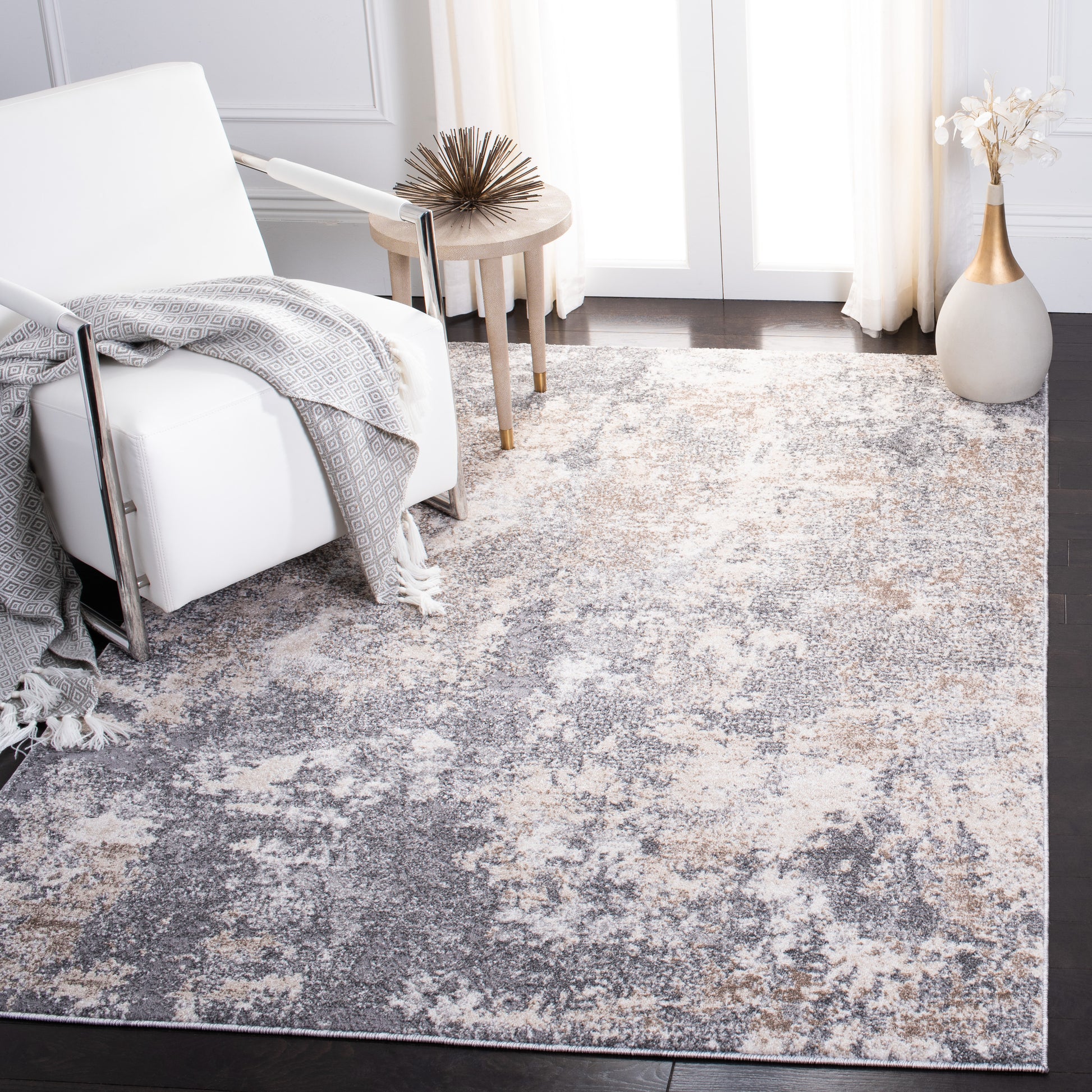 Safavieh Aston Asn710F Light Grey/Grey Area Rug