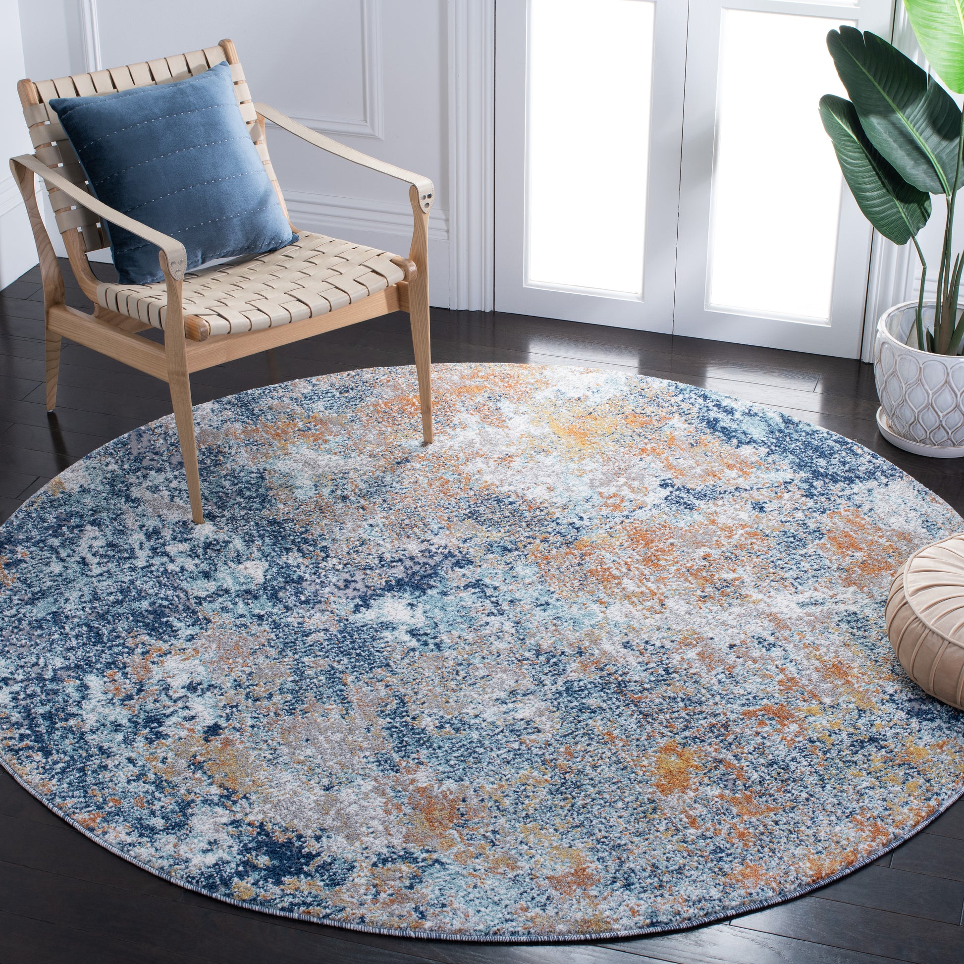 Safavieh Aston Asn710L Navy/Gold Area Rug