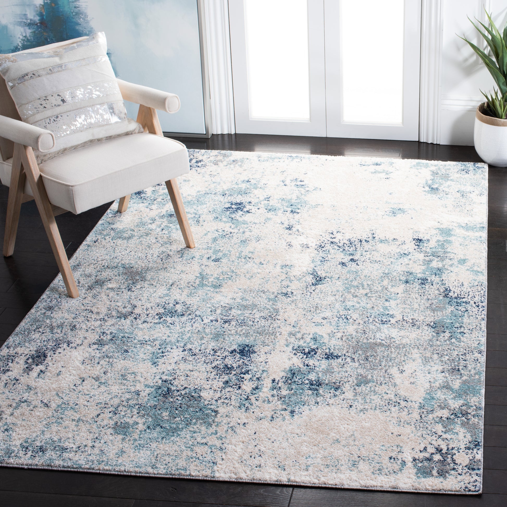 Safavieh Aston Asn710M Ivory/Blue Area Rug