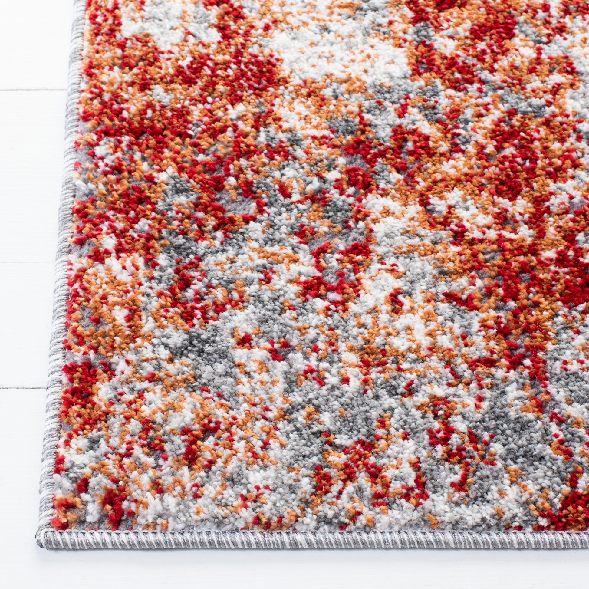 Safavieh Aston Asn710Q Red/Grey Area Rug