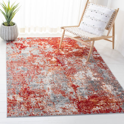 Safavieh Aston Asn710Q Red/Grey Area Rug