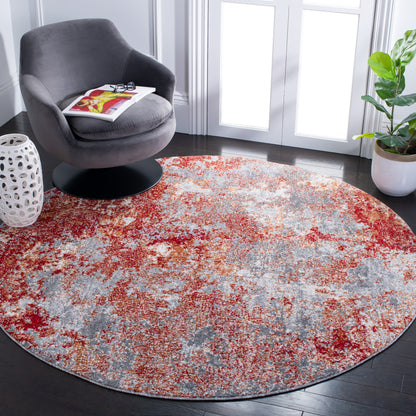 Safavieh Aston Asn710Q Red/Grey Area Rug