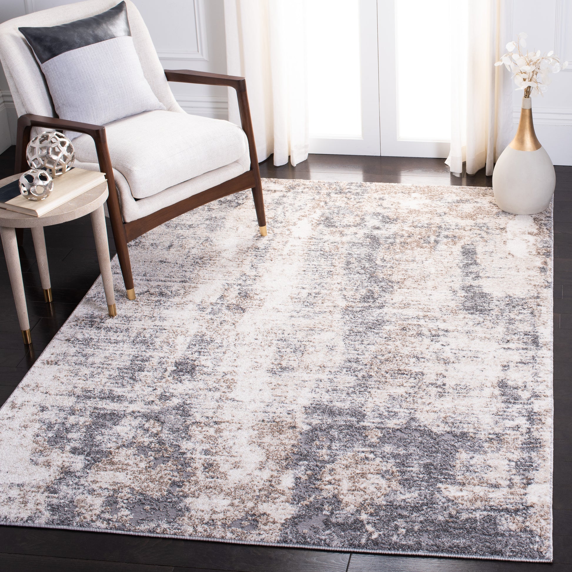 Safavieh Aston Asn713A Ivory/Grey Area Rug