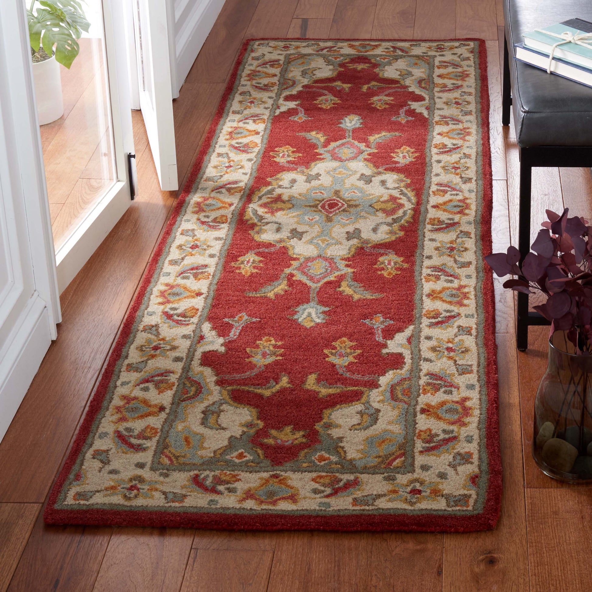 Safavieh Antiquity At520Q Red/Grey Area Rug