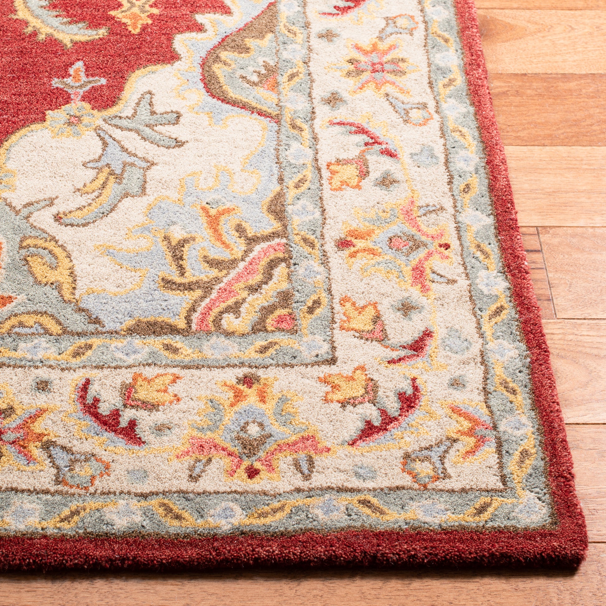 Safavieh Antiquity At520Q Red/Grey Area Rug