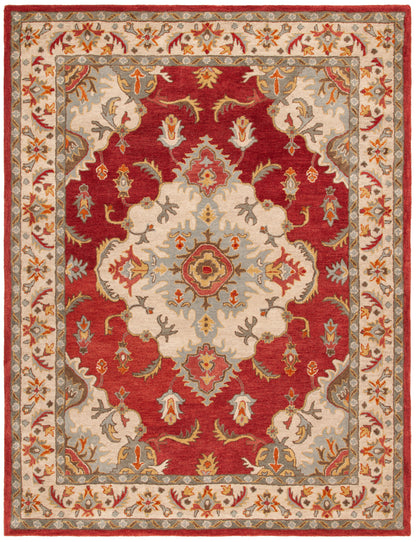 Safavieh Antiquity At520Q Red/Grey Area Rug