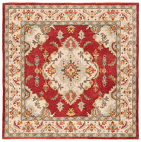 Safavieh Antiquity At520Q Red/Grey Area Rug