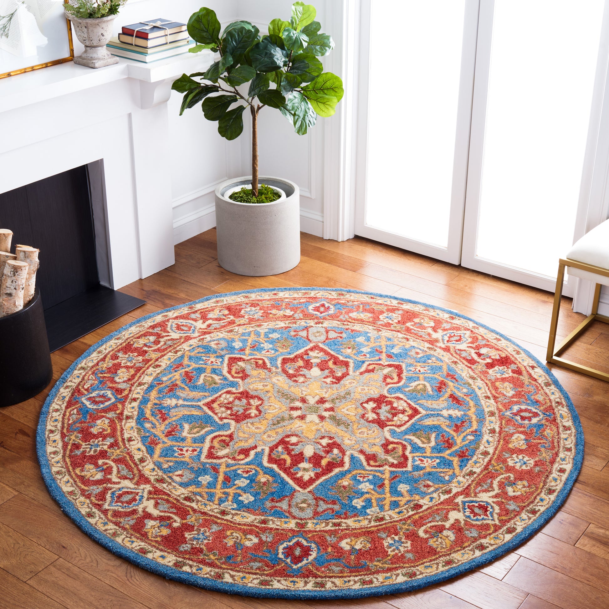 Safavieh Antiquity At521Q Red/Blue Area Rug