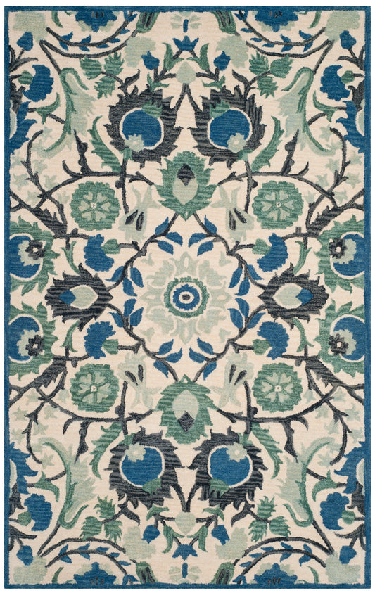 Safavieh Antiquity At59B Ivory/Blue Area Rug