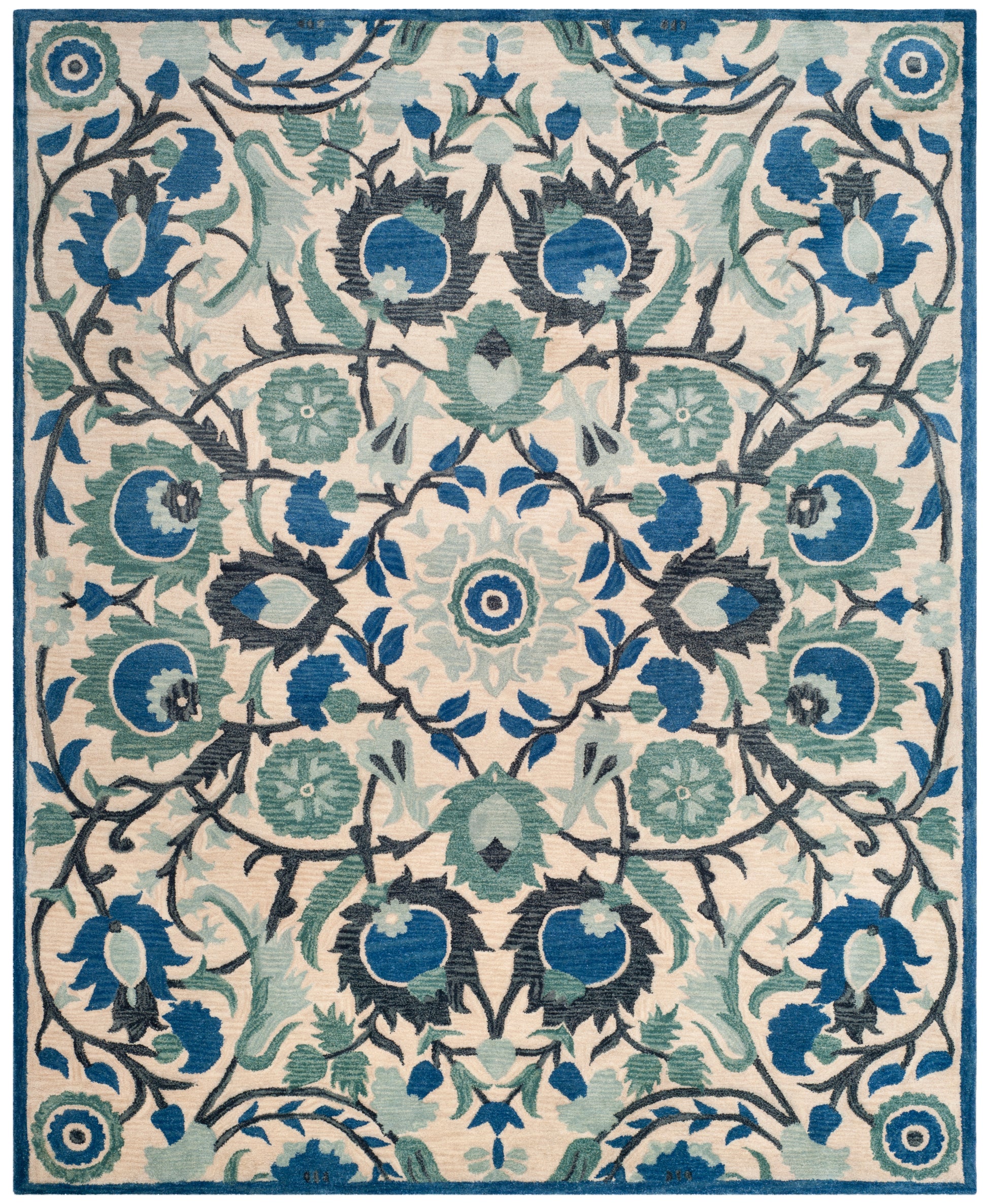 Safavieh Antiquity At59B Ivory/Blue Area Rug