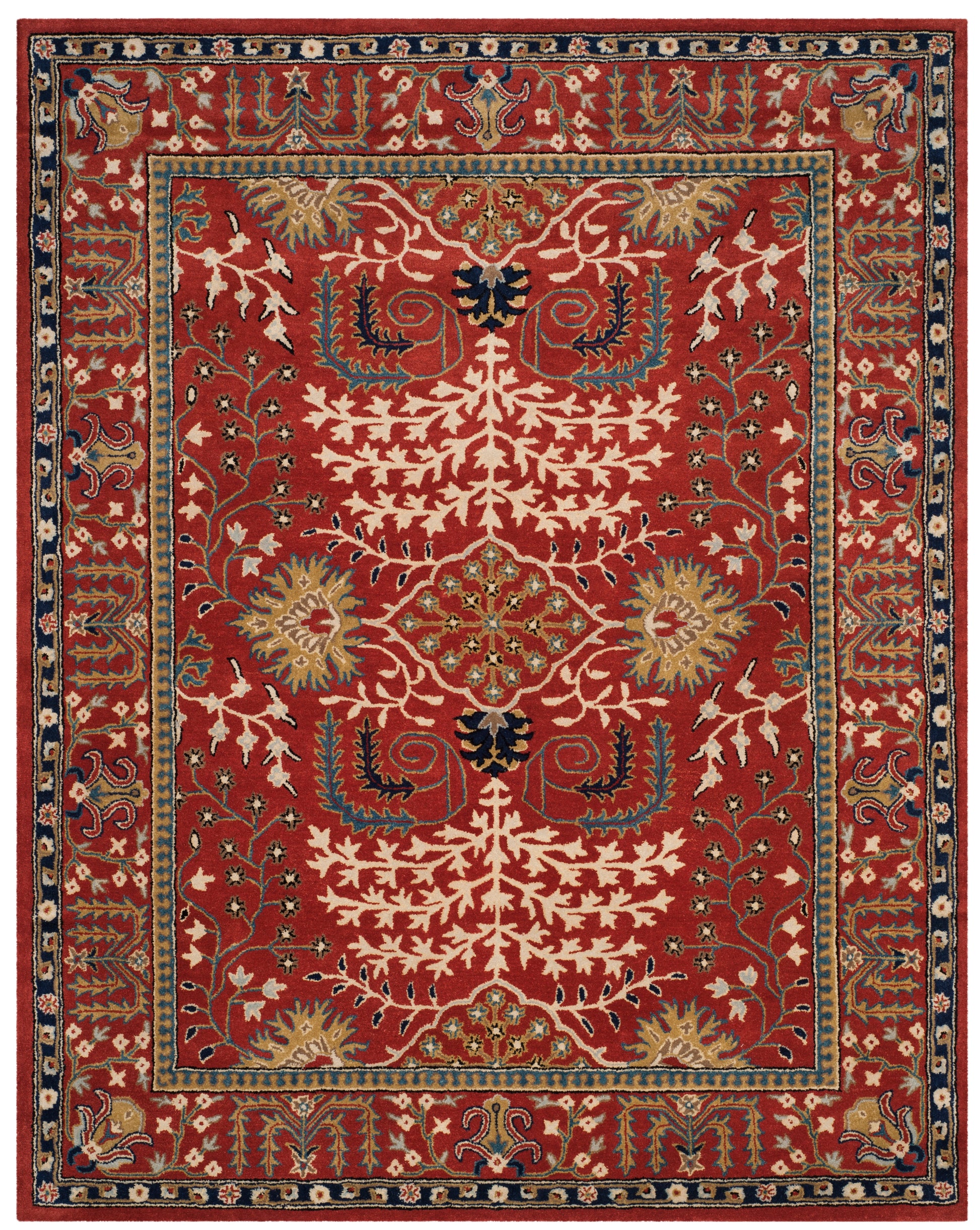 Safavieh Antiquity At64A Red/Multi Area Rug