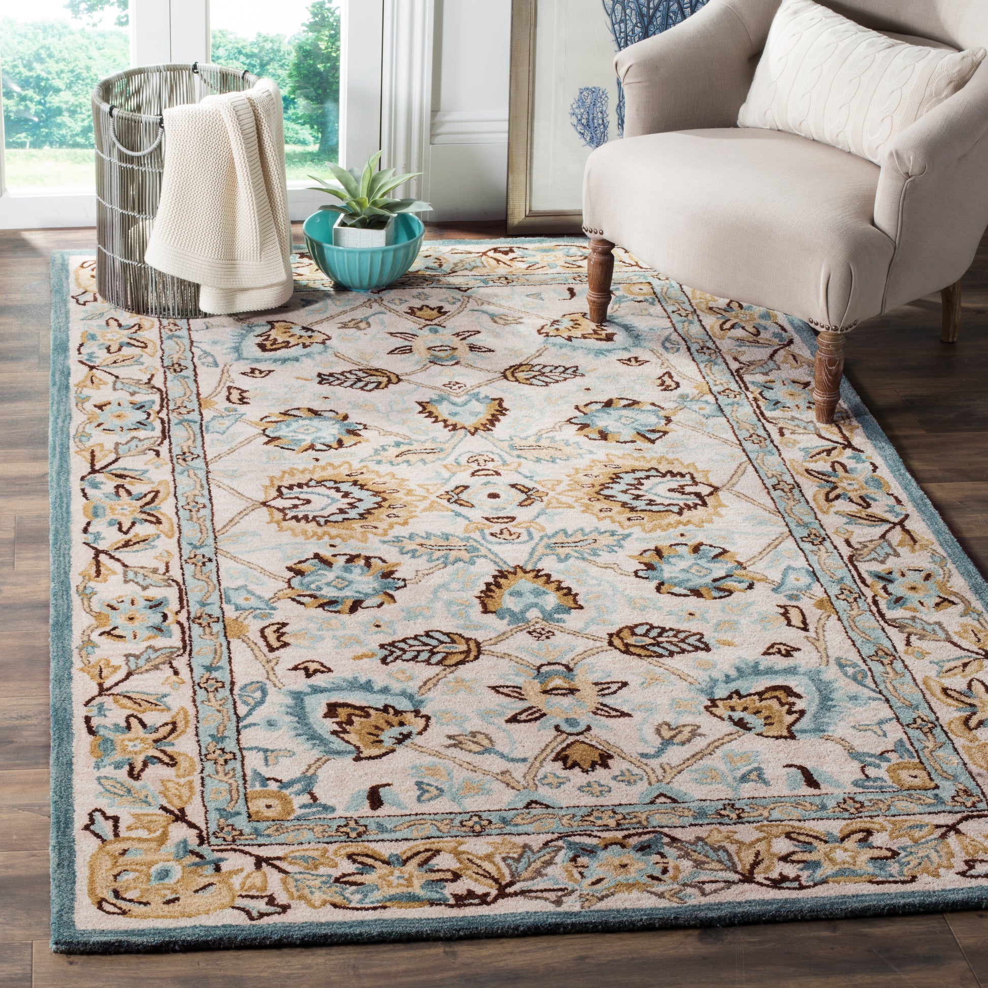 Safavieh Antiquity At812B Peacock/Blue Area Rug