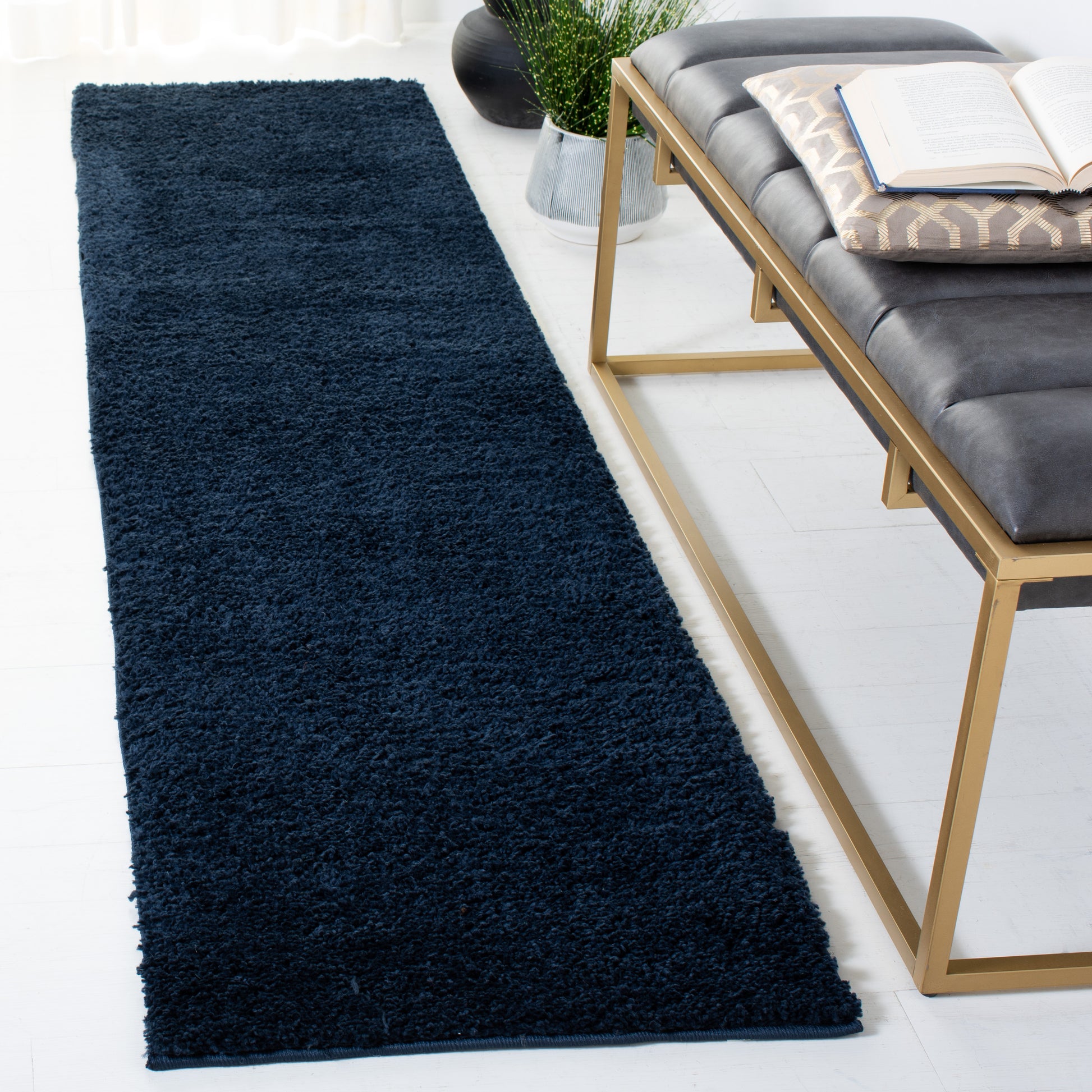 Safavieh August Shag Aug553M Navy Area Rug