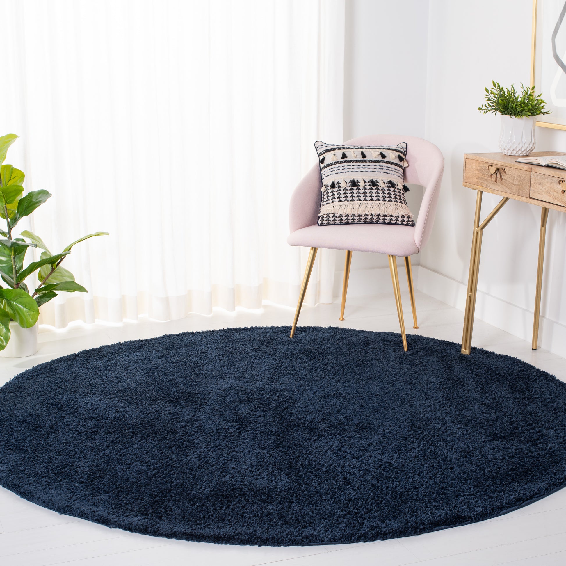 Safavieh August Shag Aug553M Navy Area Rug