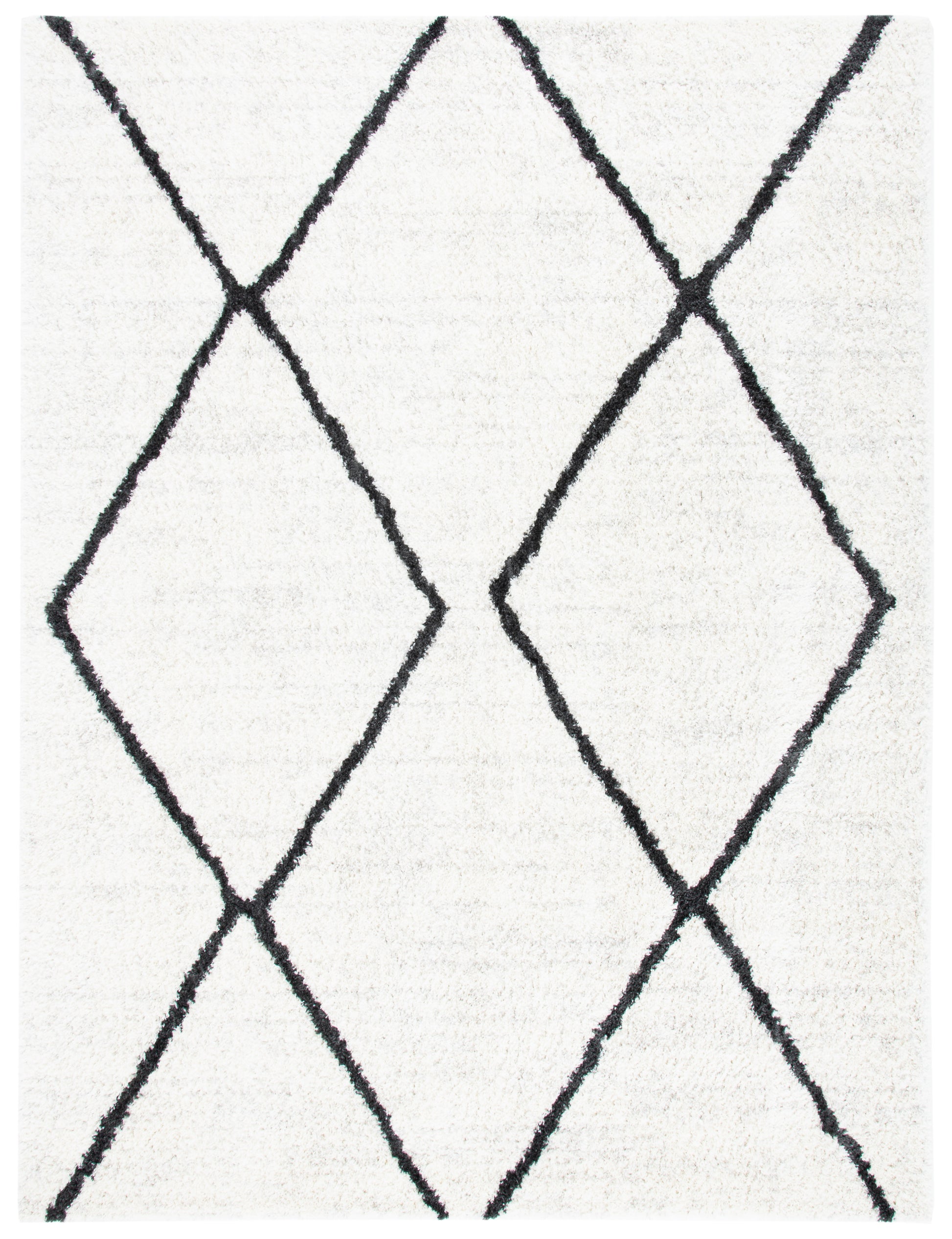 Safavieh August Shag Aug582F Ivory/Dark Grey Area Rug