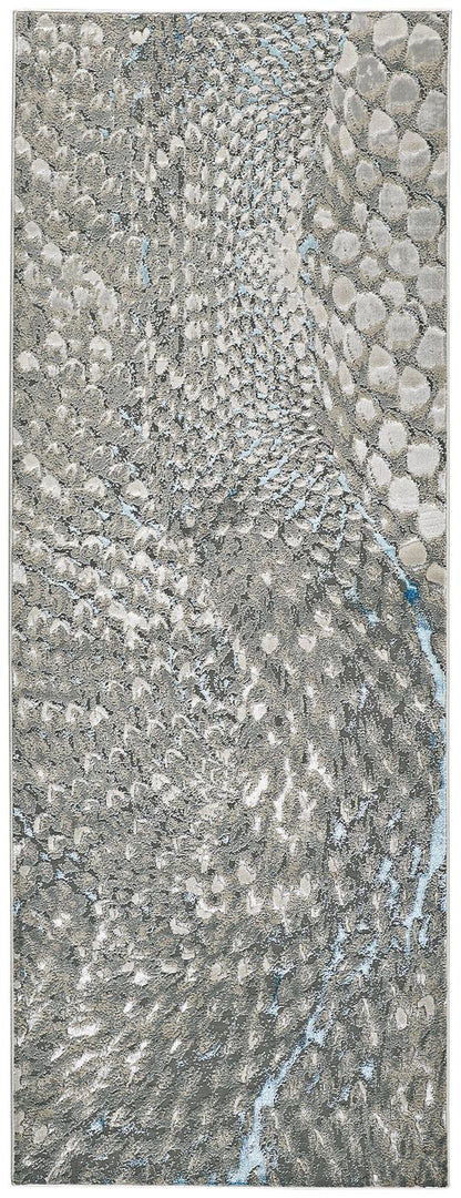 Feizy Azure 3403F Ivory/Silver Area Rug