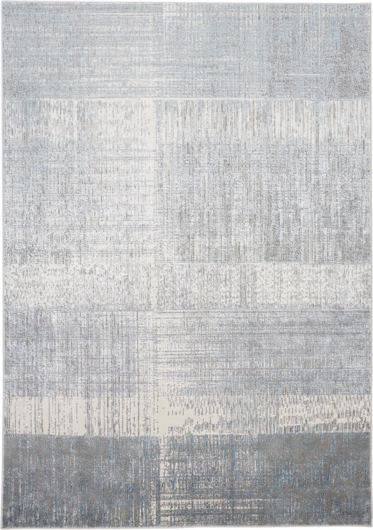 Feizy Azure 3413F Silver/Teal Area Rug