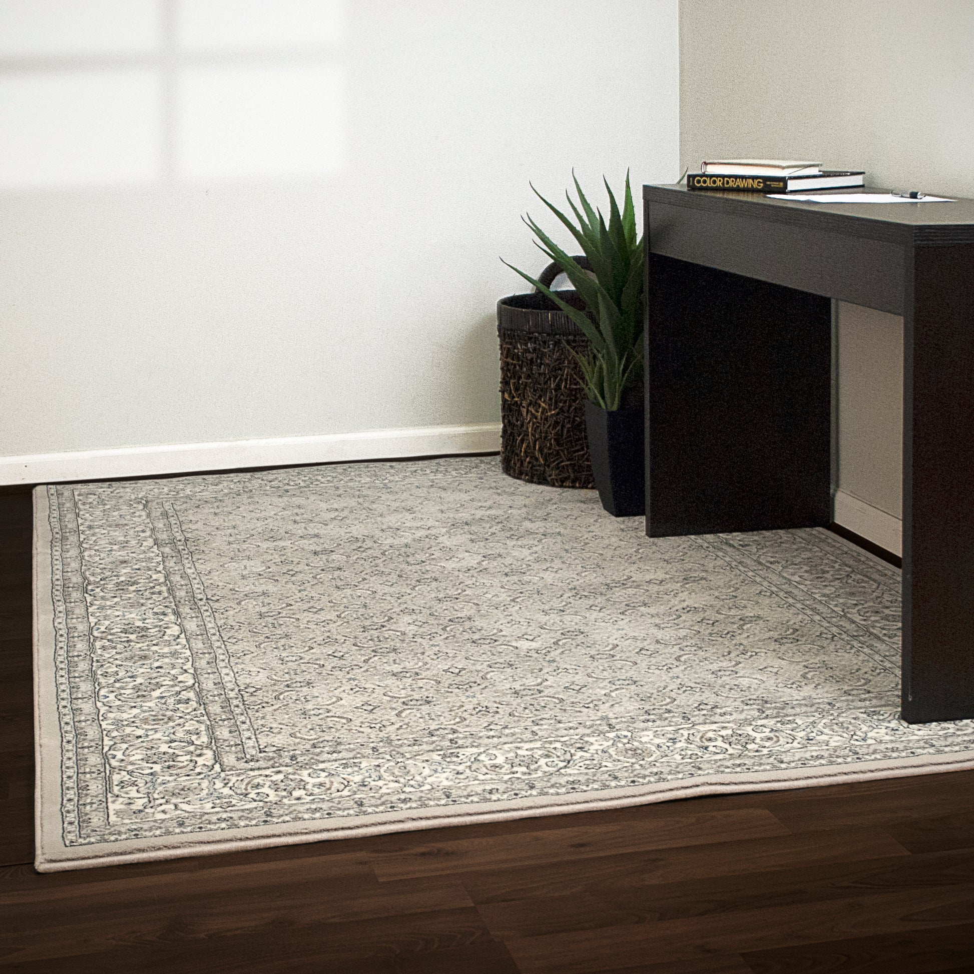 Dynamic Rugs Ancient Garden 57011 Soft Grey/Cream Area Rug